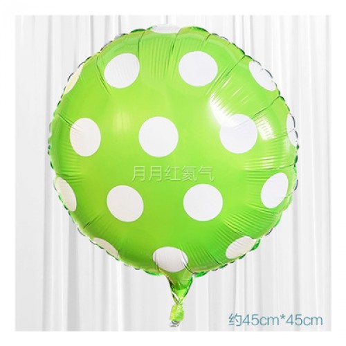 綠色 18英寸波點鋁箔氣球
