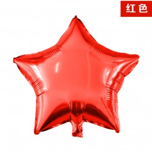紅色 18英寸五角星星鋁箔氣球