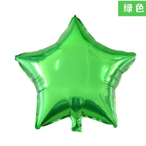 綠色 18英寸五角星星鋁箔氣球 
