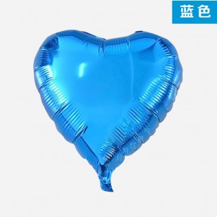藍色 18寸愛心鋁箔氣球 