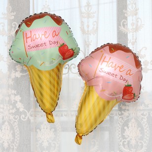 icecream冰淇淋大號鋁箔氣球 粉色甜筒