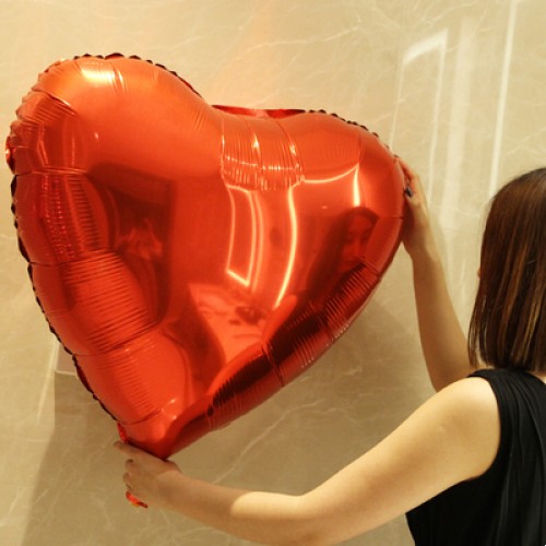 超大號32寸愛心心形鋁膜氣球 紅色 