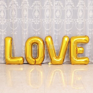 大號42寸金色LOVE字母氣球