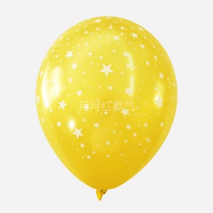 韓國12寸滿天星乳膠氣球滿印星星 透明