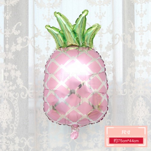 卡通水果鋁膜氣球 大菠蘿粉色